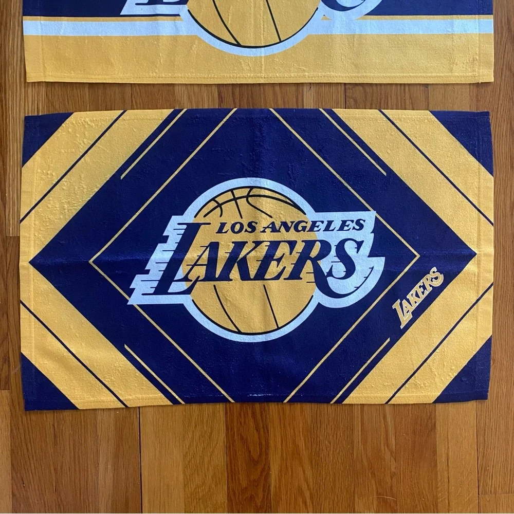 Los Angeles Lakers Rally Towel New SET of 2 Rally Golf Tailgate Bench Yellow